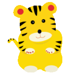 可愛いトラ（GIF 透過済み)
